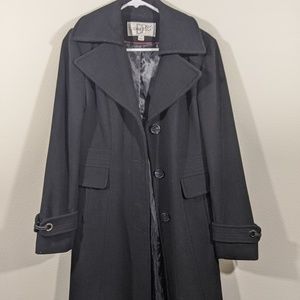 Donatella black Cashmere Wool blend Coat 10 VTG